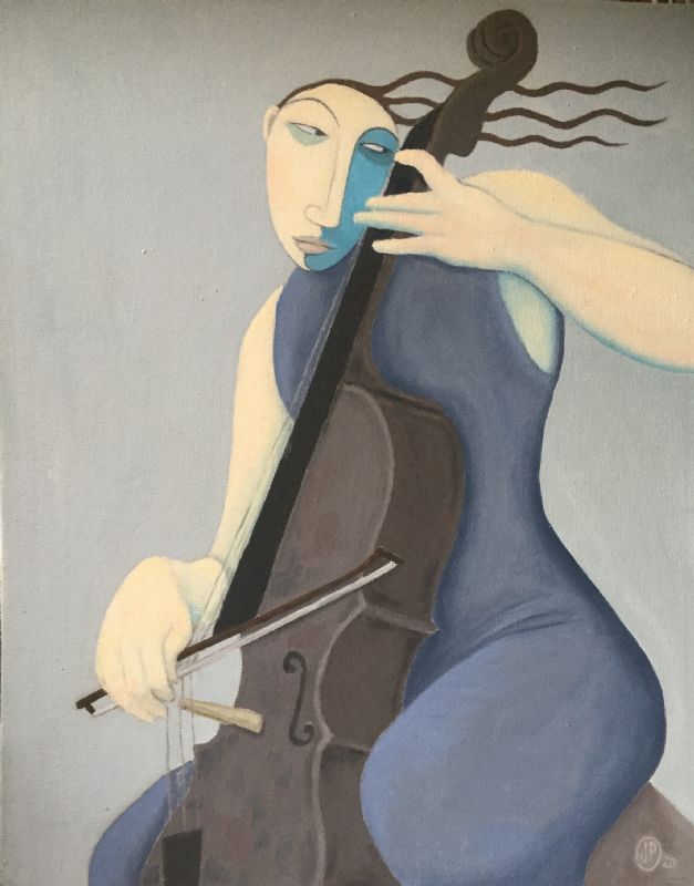 The Blue Cello Player